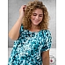 KAFFE Curve Tuniek KCAMI Teal Leopard Print